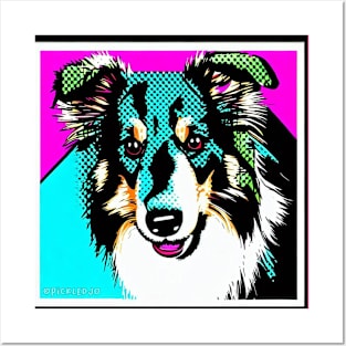 Collie Pop Art Posters and Art